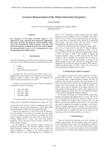 Accurate Measurement of the Mains Electricity Frequency