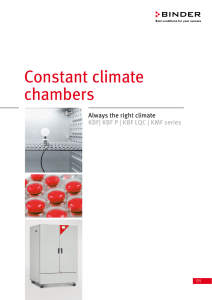 Constant climate chambers