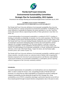 Florida Gulf Coast University Environmental Sustainability