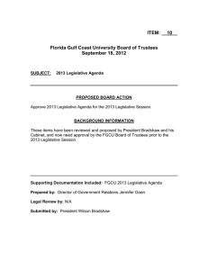 ITEM: __10__ Florida Gulf Coast University Board of Trustees