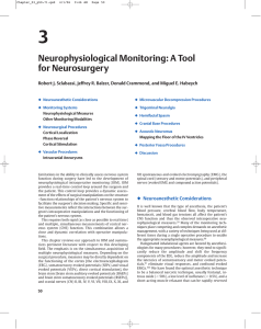 Neurophysiological Monitoring: A Tool for Neurosurgery