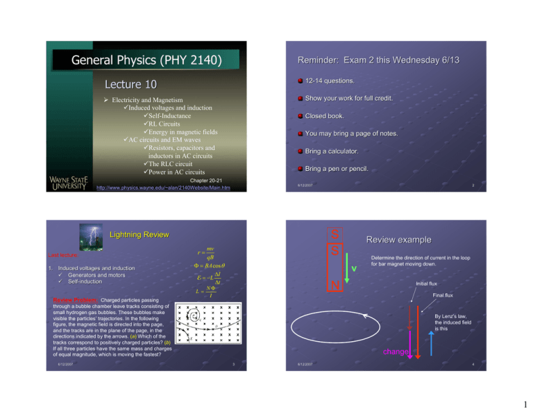 4 Slides Per Page Wayne State University Physics And