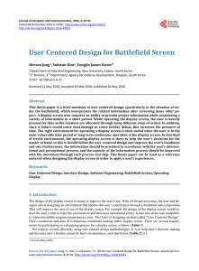 User Centered Design for Battlefield Screen