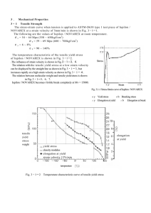 3 ． Mechanical Properties 3・ 1 Tensile Strength The stress