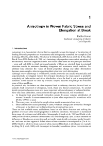 Anisotropy in Woven Fabric Stress and Elongation at Break
