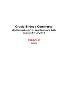 URL Optimization API for Java Developer`s Guide