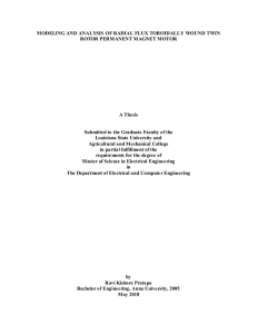 MODELING AND ANALYSIS OF RADIAL FLUX TOROIDALLY