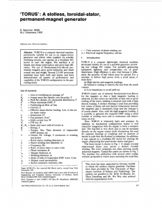 `TORUS`: a slotless, toroidal-stator, permanent-magnet generator