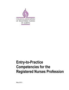 Entry-to-Practice Competencies for the Registered Nurses