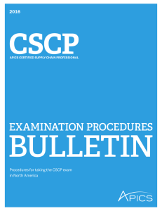 Procedures for taking the CSCP exam in North America