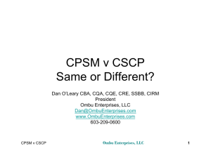 CPSM v CSCP Same or Different? - ISM-NH