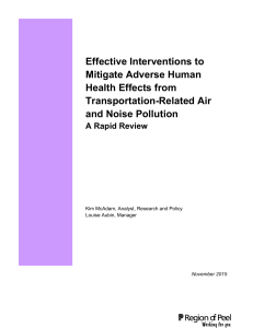 Effective Interventions to Mitigate Adverse Human Health Effects