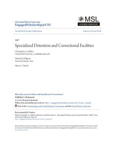 Specialized Detention and Correctional Facilities