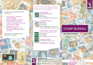 stamp bureau - BMS World Mission