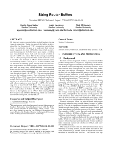 Sizing Router Buffers - McKeown Group