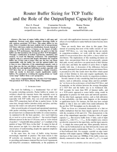 Router Buffer Sizing for TCP - College of Computing