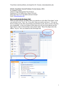 Idiot`s Guide to EXCEL Visual Basic