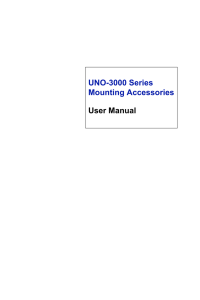 UNO-3000 Series Mounting Accessories User Manual