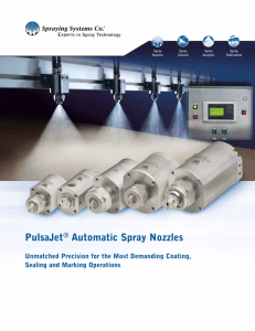 PulsaJet® Automatic Spray Nozzles