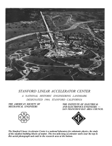stanford linear accelerator center - American Society of Mechanical