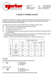 a guide to torque values