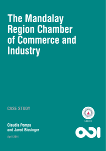 The Mandalay region chamber of commerce and industry report