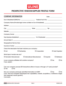 prospective vendor/supplier profile form