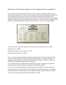 What type of PF Correction Capacitors to Use if