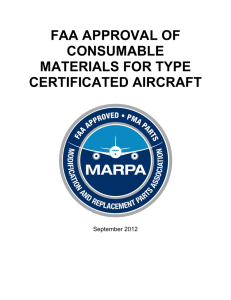 FAA Approval of Consumable Materials for Type