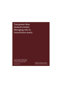 Transpower New Zealand Limited: Managing risks to transmission