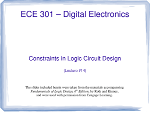 Lecture #14 - Constraints in Logic Circuit Design