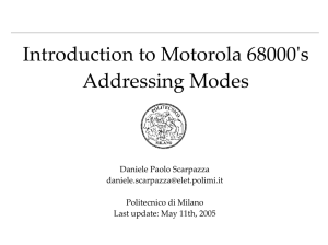 Introduction to Motorola 68000`s Addressing Modes