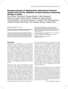 European Society of Hypertension International Protocol revision