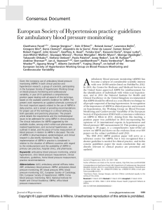 European Society of Hypertension practice guidelines for