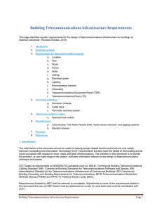 New Building Telecommunications Infrastructure Requirements
