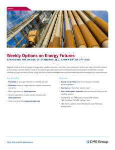 Weekly Options on Energy Futures