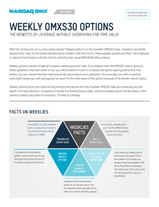 WEEKLY OMXS30 OPTIONS