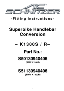 Superbike Handlebar Conversion – K1300S / R– Part No