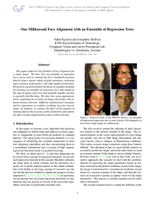 One Millisecond Face Alignment with an Ensemble of Regression