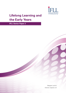 Lifelong Learning and the Early Years