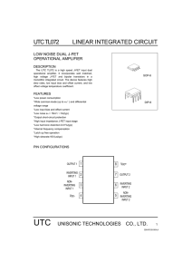 UTC TL072 LINEAR INTEGRATED CIRCUIT