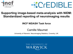 Supporting image-based meta-analysis with NIDM: Standardized