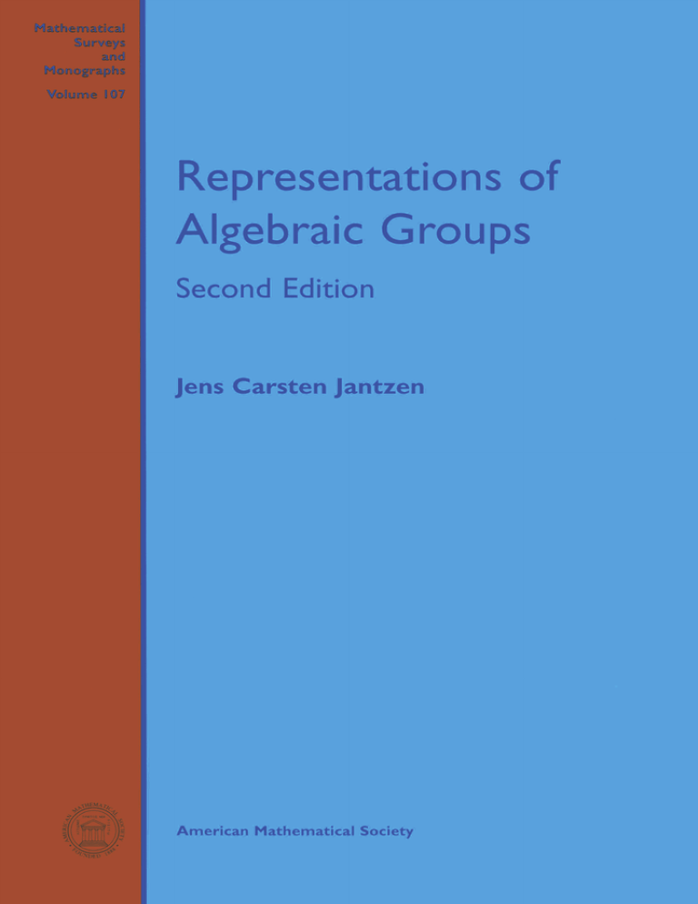 representation of a algebraic group
