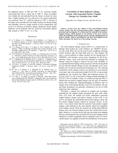 Correlation of Stress-Induced Leakage Current with Generated