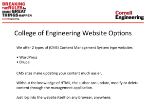 College of Engineering Website Op.ons