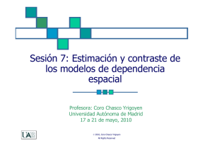 Sesión 7: Estimación y contraste de los modelos de dependencia