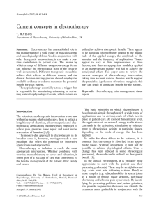 Current concepts in electrotherapy