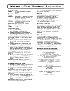 Mini-Alarm-Timer/ Stopwatch Instructions