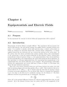 Chapter 4 Equipotentials and Electric Fields