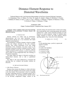 Distance Element Response to Distorted Waveforms